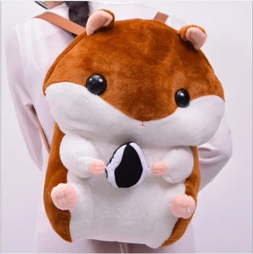 

WYZHY Toy plush bag cartoon hamster backpack round doodle anime girl boudoir decorations promotion 40CM