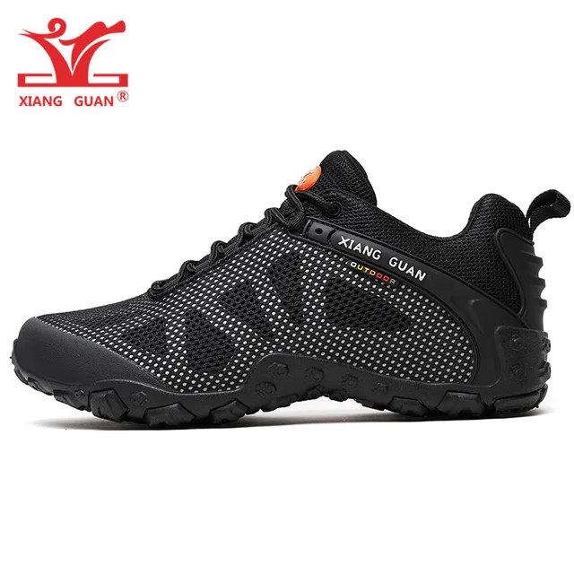 black trekking shoes