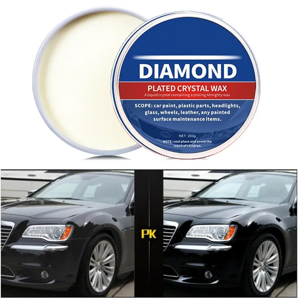 Car Polishing Paste Wax Premium Carnauba Crystal Hard Wax Paint Care Scratch Repair Maintenance Wax Paint Diamond Coating