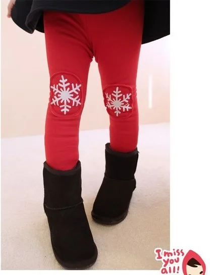 Зимние детские штаны высокого качества для девочек, теплые бархатные леггинсы с рождественским принтом снежинки, сапоги и штаны