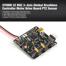 STORM 32 BGC 3-Axis 3-4 S Gimbal Бесщеточный контроллер моторный привод плата PTZ датчик пластина для RC гоночный FPV Дрон Квадрокоптер ht