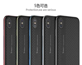 

50pcs/lot free shipping ipaky brand TPU+PC Frame back Case for iphone x