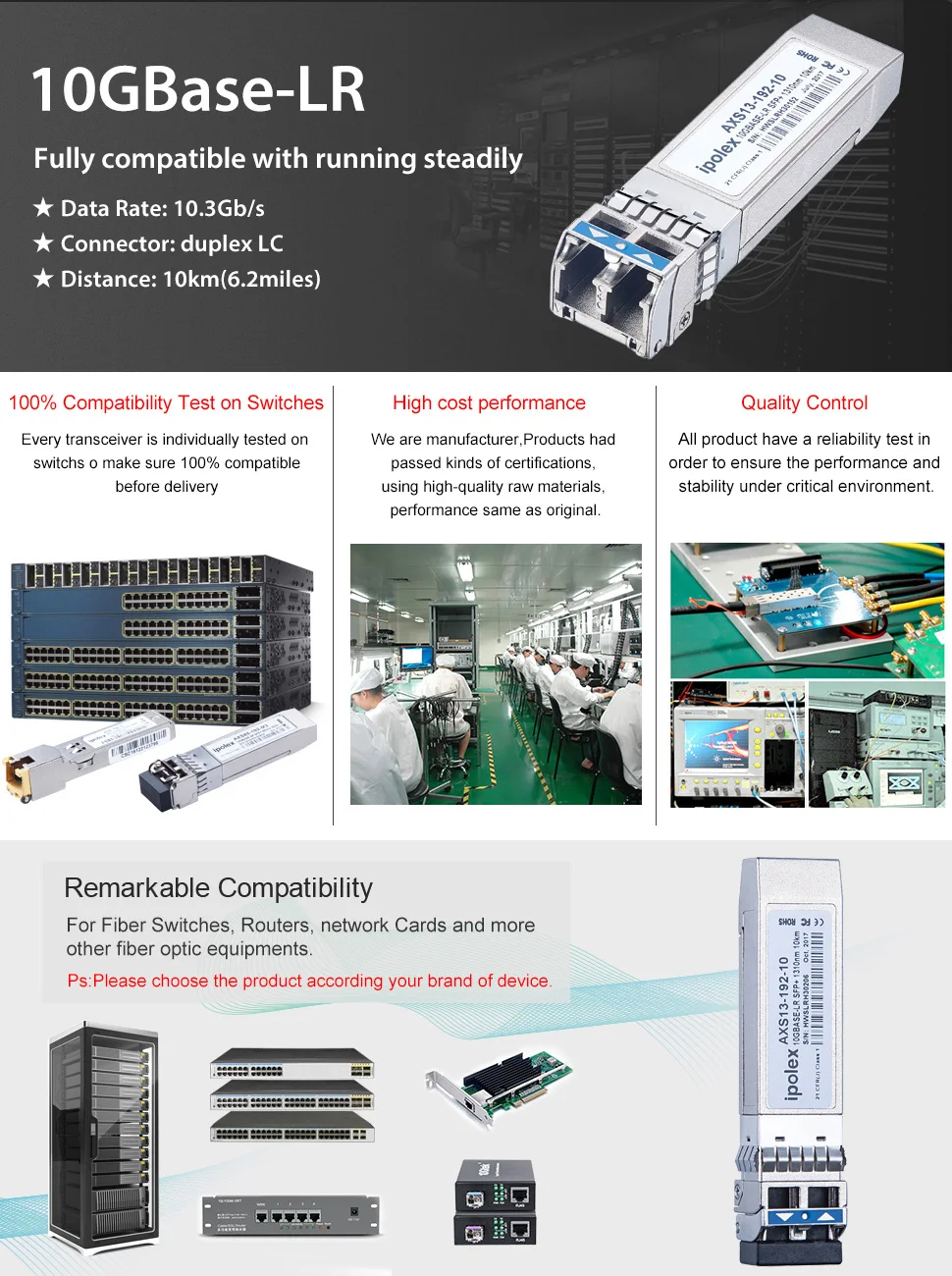 D-Link DEM-432XT-DD 10 ГБ 10 км SFP LR для SFP-10G-LR, 10 г SFP + волоконно-оптический трансивер модуль 10GBASE-LR SMF 1310nm