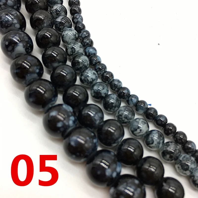 Бусина разделитель черная стеклянная 4 /6 /8 /10 мм|charm beads|spacer charmsdiy jewelry making |