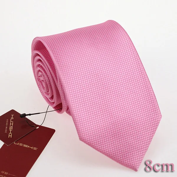 HUISHI Горячая плед в полоску галстуков для Для мужчин рубашка Свадебное Cravate Pour Homme розовый галстук вечерние Gravata Бизнес строгий галстук подарки - Цвет: TP-40