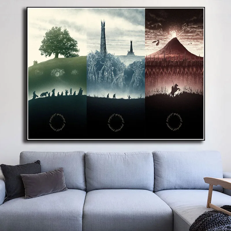 LOTR Middle Earth Властелин колец холст печать Картина модульная картина для гостиной