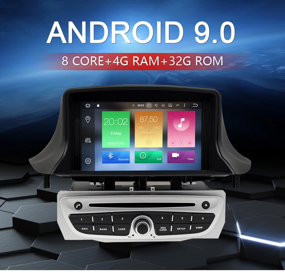Sale IPS Android 9.0 Car DVD Multimedia Play For Renault Megane 3 2009 2010 2011 2012 Fluence 4G RAM GPS Navigation Stereo Audioradio 2