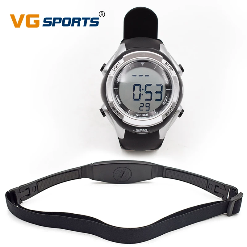 Фитнес Пульс калорий беспроводной пульсометр цифровые часы для полярников для мужчин и женщин спортивные наручные часы Бег Велоспорт нагрудный ремень
