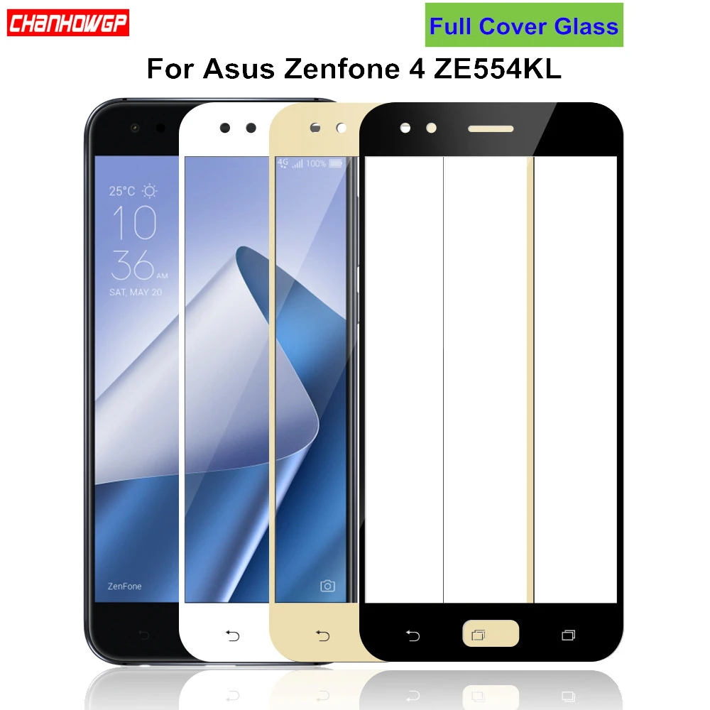 9H Full Cover Tempered Glass For Asus ZenFone 4 ZE554KL Z01KD Z01KS
