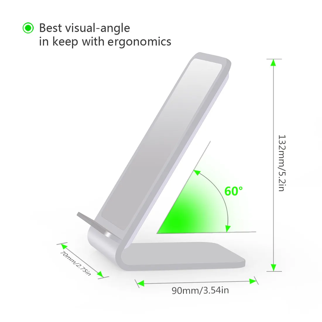 Зарядная Станция Binmer из алюминиевого сплава для Iphone 8/8 Plus/X TD1121|wireless charger stand|charger