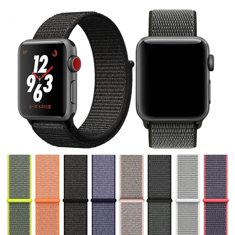 BUMVOR Nylon Sport Loop Replacment Band for Apple Watch Series 1/2/3/4 Nike+ Sport Soft Breathable Woven Strap 40/44MM 38/42MM BUMVOR Nylon Sport Loop Replacment Band for Apple Watch Series 1/2/3/4 Nike+ Sport Soft Breathable Woven Strap 40/44MM 38/42MM