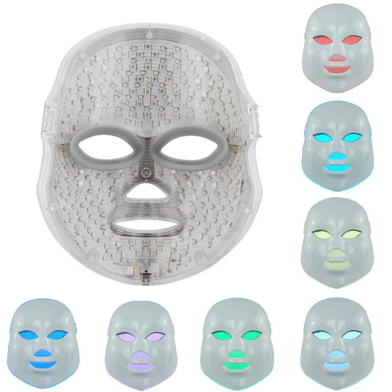 7 цветов светодиодный маска для лица морщин угорь лица Красота Spa Красота Фотон Свет Уход за кожей омоложение инструмент D9