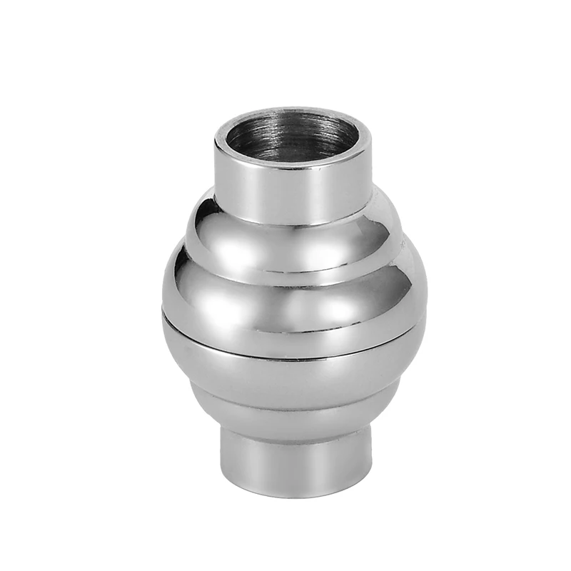 Stainless Steel Polish Cylinder Magnetic Clasps End Cap For Bracelets Necklace DIY Jewelry Findings Components 15x11mm | Украшения и