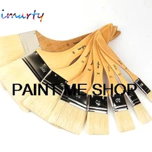 15~120mm Watercolor oil Art Paint Brush pig Hair painting brush fit for designer Easy To Clean wooden cleaning brush