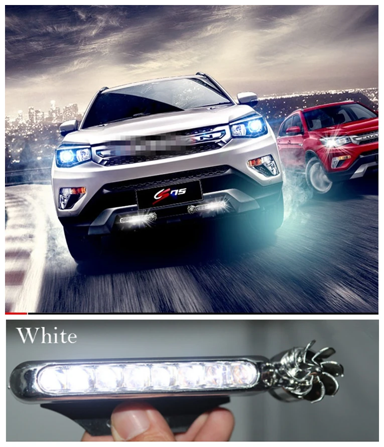 

2PSC VEELVEE Wind Powered Vehicle Lights With Fan Rotation For Skoda Octavia Yeti Roomster Fabia Car Accessories