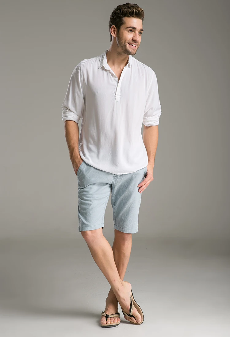 1. Perry Ellis Men’s Rolled Sleeve Solid Linen Shirt Stay comfortable on the job with Cabela's assortment of men's work clothing. Fight the rain and beat the heat this summer with a variety of rainwear and casual shorts. Be sure to also explore your adventurous side with fishing clothing for your summer getaways.