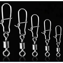 20 шт./партия 2#4#6#8#10# Поворотный шарнир для ловли карпа с хорошей защелкой для морской рыбалки