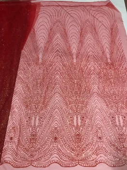 

French Nigerian Laces Fabrics High Quality African Laces Fabric CiCi-101416 Wedding Glued glitter sequins Tulle Lace