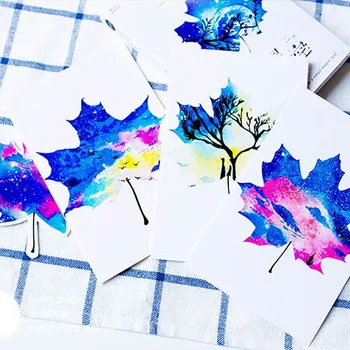 

2 use way 30pcs one leave one universe style card multi-use as Scrapbooking party invitation DIY Decoration gift card postcard