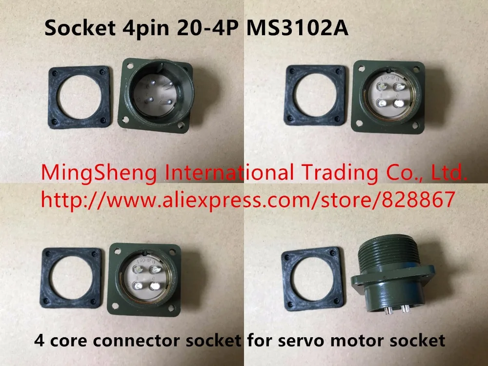 Original new 100 socket 4pin 20 4P MS3102A 4 core connector socket for