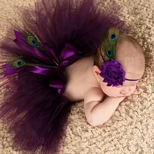 Bebê Saia Tutu Menina e Flor Headband Set Newborn Fotografia Props Bebê Tule Pettiskirt Traje Doce Presente