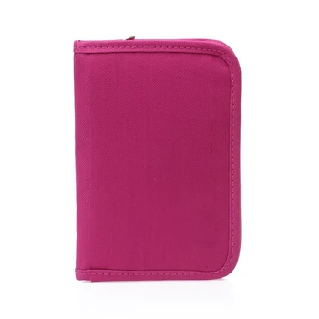

2016 Hot StyleMultifunctional Canvas Clutch Bag Wallet Pas Holder Fuchsia