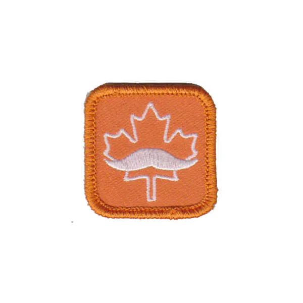 Canada Embroidery Patches Made by Twill with Merrow and iron on backing
