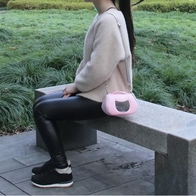 Outdoor Portable Small Pet Carrier Nest Bag Breathable Fleece Mesh Small Breed Hamster Rabbit Carrier Case Shoulder Bag