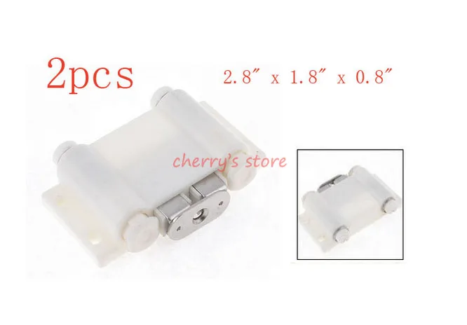 Дверь шкафа двойная магнитная головка защелка белый 2," Длинный 2 шт