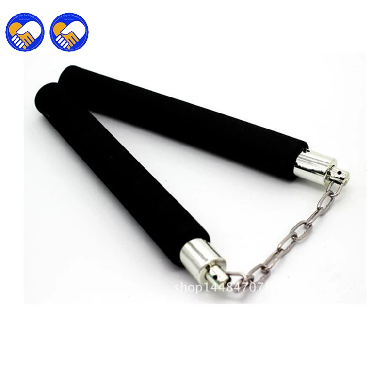 

A toy A dream Martial Arts Training Foam Padded Nunchaku Sponge Karate Stick Ninja Nunchuck Magic
