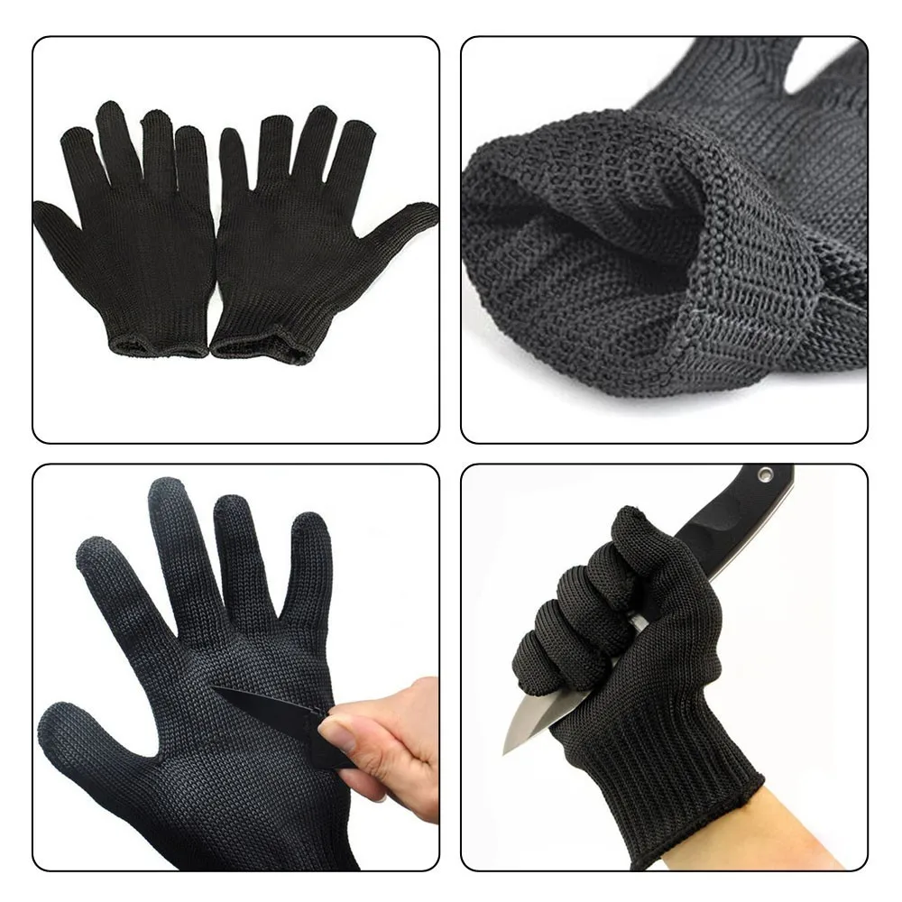 1 пара перчаток анти-резка дышащий Дорожный комплект с металлической сеткой Мясник защита проволоки из нержавеющей стали защитные перчатки