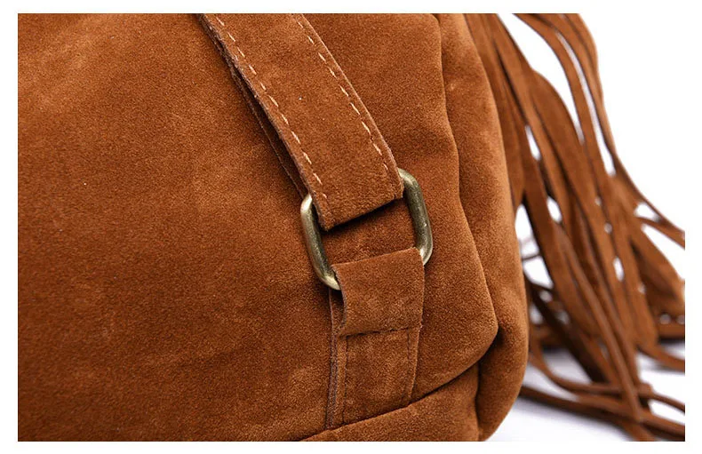 women backpack vintage fringe tassle bag bacpacks (4)