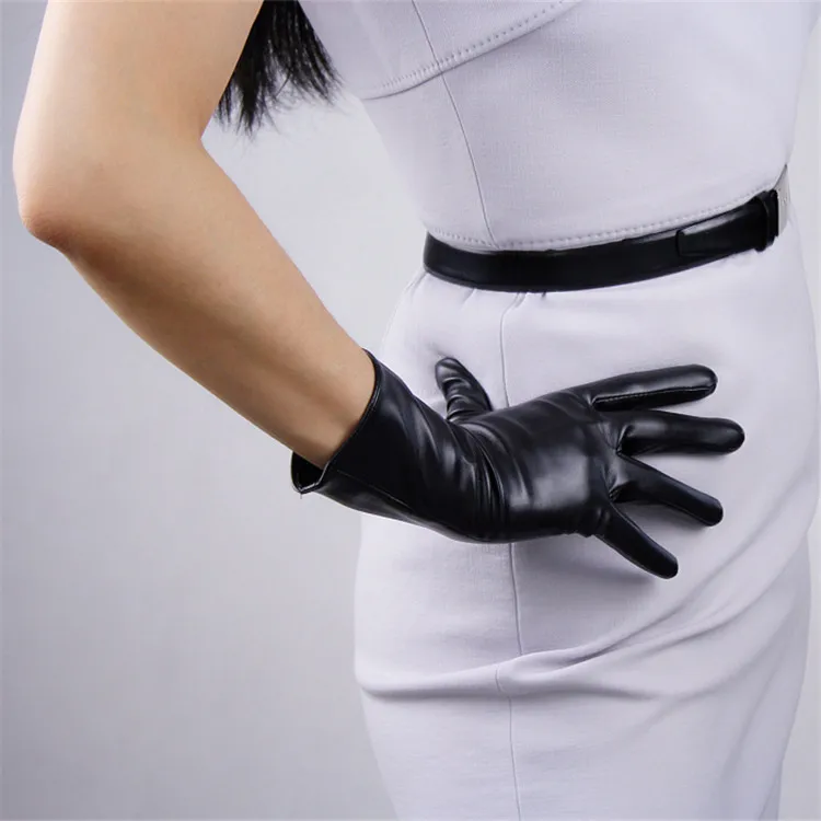 Женские перчатки средней и длинной длины 28 см из яркой лакированной кожи PU перчатки женские кожаные перчатки для танцев P28-09