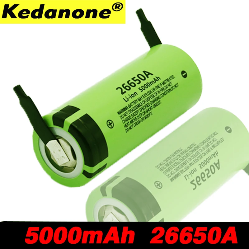 100% оригинал 26650 батарея для Panasonic 26650A 3 7 V 5000 mAh высокой емкости литий ионная