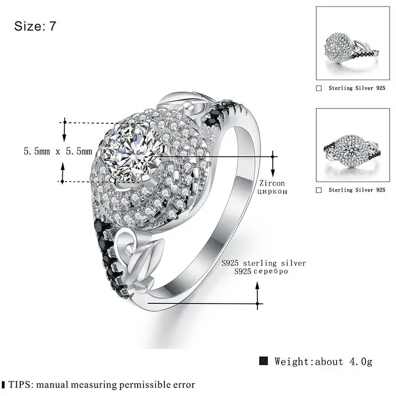 Anillos Mujer нео-готический 925 пробы серебряные ювелирные изделия трендовые Свадебные Кольца для женщин кольцо для помолвки перстень Femme Bijoux C135