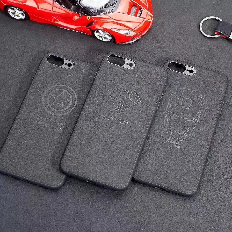 

Captain America iron Man cover case for iphone X XS Max XR 8 7 6 6S Plus Turn fur leather coque for Samsung S10 S9 S8 Note 9 8