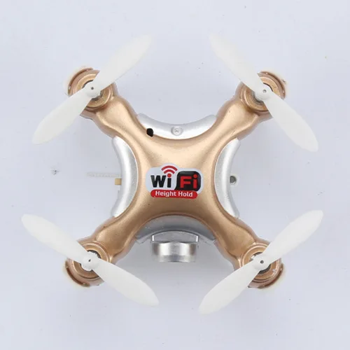 Cheerson CX-10WD CX10WD TX мини WI-FI FPV с высоким режим удержания 0.3MP Камера 2,4 г 6 оси телефон WI-FI режим управления RC Quadcopter RTF - Цвет: CX10WD Gold