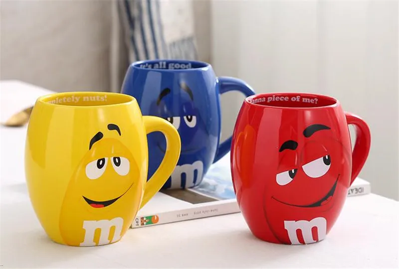 M& m кофейные кружки чашки для чая и кружки с милым мультяшным изображением большой емкости посуда для напитков Рождественский подарок