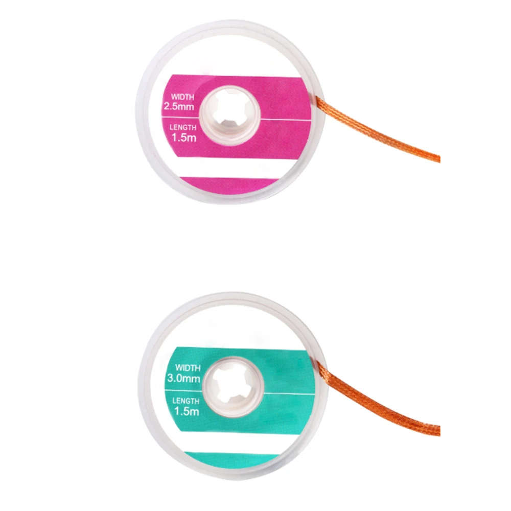 1 Roll 1.5m Solder Wick Remover Desoldering Braid Solder Remover Sucker Flux Wick Cable Wire High Quality