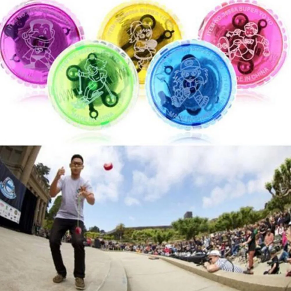 Hot Flashing LED Glow Light Up YOYO Party Colorful Yo Yo Toys For Kids Boy Toys 3