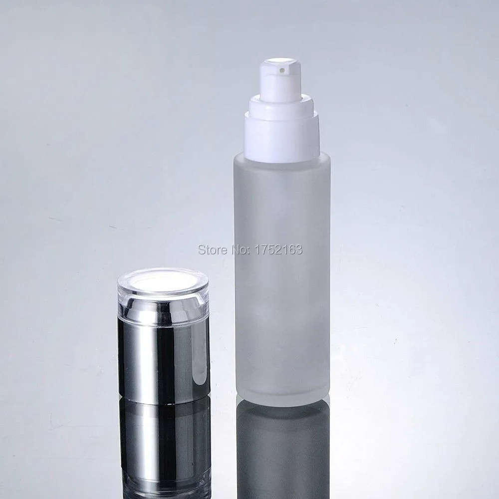 Download 60ml Frosted Glass Bottles with white Press pump and ...