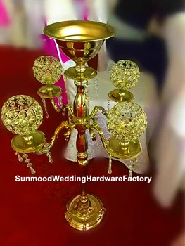 

Flowers Vases Candle Holders Road Lead Table Centerpiece Metal Gold Stand Pillar Candlestick For Wedding Candelabra sunmood75