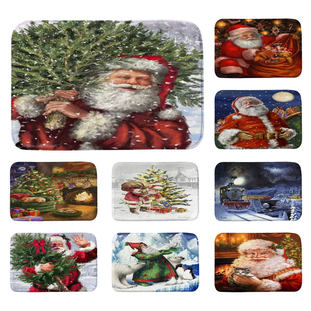 Напольные коврики с надписью &quotMerry Christmas&quot декоративные для ванной и кухни