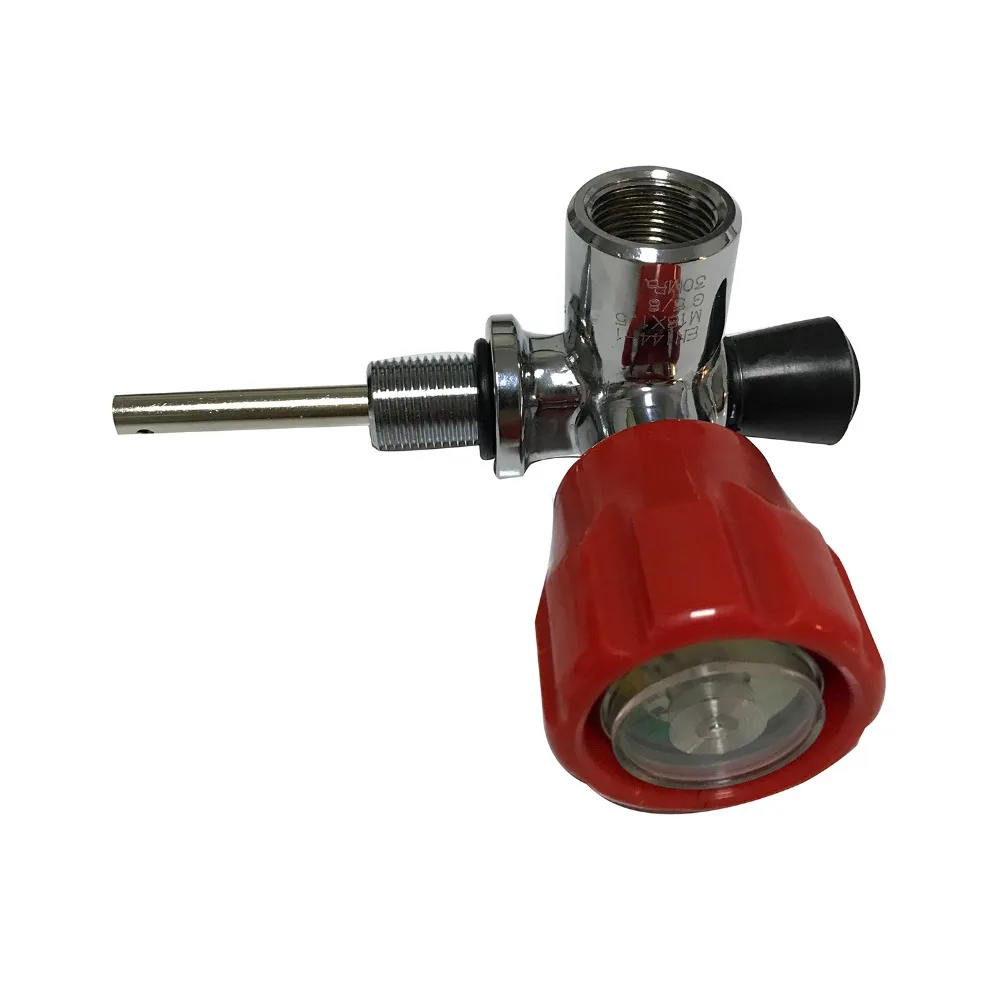 AC911 Red Gauge Valve For Pcp Tank Bottle/Scuba Diving/Composite Carbon Fiber Cylinder Valve M18*1.5  Drop Shipping wireless interconnected smoke detectors