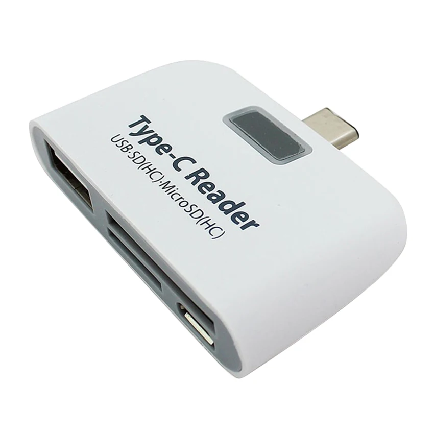 TOFOCO USB 3,1 type-c OTG кард-ридер Тип C USB-C штекер USB 3,0 OTG TF SD MS Женский адаптер для OTG телефона Macbook - Цвет: white