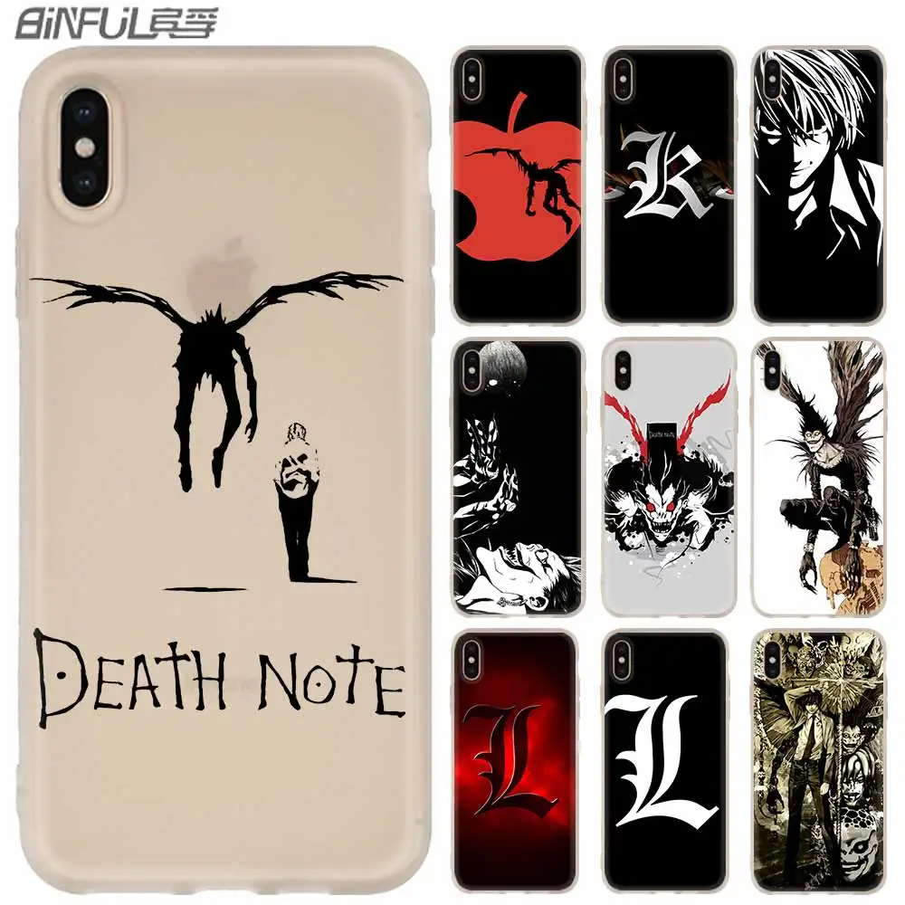 

Silicone Soft Cover Case FOR iPhone 11 Pro 2019 X XS Max XR For iPhone 5 5S SE 6S 6 4 4S 7 8 Plus Death Note logo