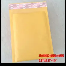 Упаковочные пакеты 15 см X 21 см 50 шт/партия крафт-бумага пузырьковый конверт с мягким вкладышем почтовый пакет с пузырьками для доставки посылки