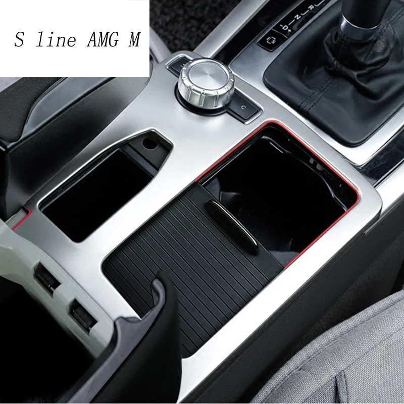 Us 17 94 8 Off Car Styling Interior Stainless Steel Water Cup Holder Panel Decoration Trim For Mercedes Benz E Class W212 Coupe 2010 2012 Lhd In