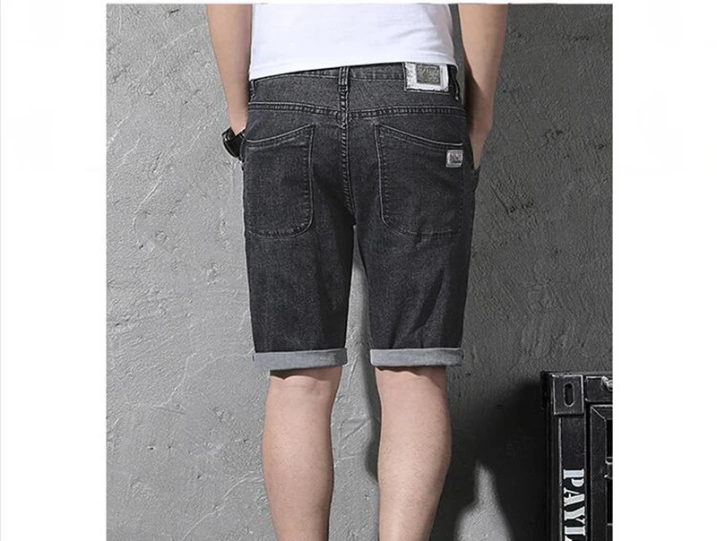 Летние тонкие джинсовые шорты для мужчин большой размер летние стрейч половина повседневные шорты 46 44 42 40