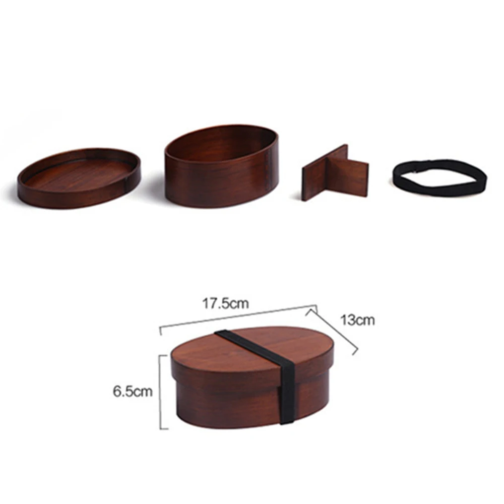 

Single-layer 3 Grids Wood Lunch Box Portable Kids Students Picnic Bento Boxes Japanese Style Food Container Kitchen Supplies